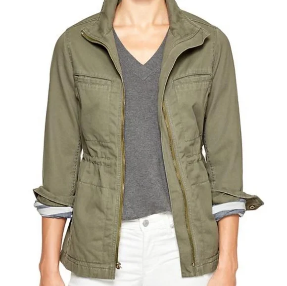 GAP Jackets Coats Gap Utility Jacket Women Medium Olive